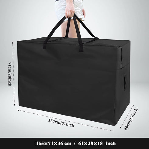 Folding Mattress Storage Bag, 63 Inch Carry Case for Tri-Fold Up to 6 Inch Mattress, Waterproof Cushion Storage Bag