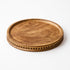 CRAFTYKART Set 11 inches, 11 inches Round Wood Serving Trays Rustic Nesting Trays Stackable Platters for Serving Cakes