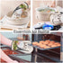 Paris Oven Mitts and Pot Holders Set, Eiffel Tower Pink Romantic City Heat Resistant 3pcs for Cooking