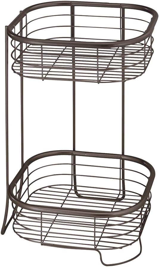 iDesign Forma Free Standing Bathroom or Shower Storage Shelves for Towels, Soap,