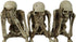 Ebros Gift Whimsical Gothic Skeletons Shelf Sitter Figurines, See No Evil Hear No Evil Speak No Evil