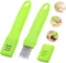2Pcs TACYKIBD Scallion Cutter Shred Knife, Stainless Steel Vegetable Onion Slicer, Green Onion Cutter