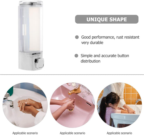 Travel Shampoo Hand Soap Dispenser - Refillable Liquid Holder Box for Home and Office (Plating)
