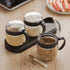 Jars,12oz/350 ml Canisters,3Pack Set Kitchen,Counter Glass Condiment Spice Condiment Jar Spice Container with Lids