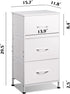 3 Closets, WLIVE Nightstand with Drawers, Fabric Dresser, Organizer Unit, Storage Dresser for Bedroom, Hallway
