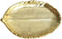 Lependor Golden Leaf Shaped Small Ceramic Jewelry Dish, Decorative Trinket Holder for Wedding Party