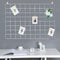 GBYAN Wall Grid Silver Wire Photo Grid Panels, 25.6"x17.7, 2 Pack Desk Wall Organizer Metal Memo Board
