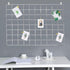 GBYAN Wall Grid Silver Wire Photo Grid Panels, 25.6"x17.7, 2 Pack Desk Wall Organizer Metal Memo Board