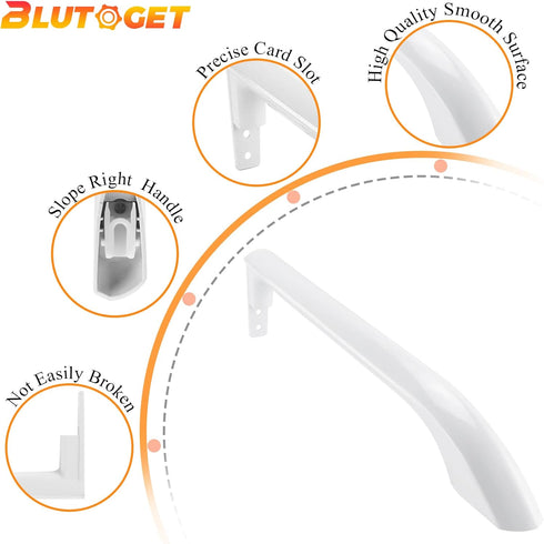 Blutoget 5304486359 5304506469 Refrigerator Door Handle Slope Right 1 Pack Fit for Frigidaire Refrigerator FFTR1814QW4A FFTR1821QW0 FFTR1821QW1 LFTR1814LWK- Replaces 5304504507 242059501 242059504 by Blutoget