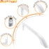 Blutoget 5304486359 5304506469 Refrigerator Door Handle Slope Right 1 Pack Fit for Frigidaire Refrigerator FFTR1814QW4A FFTR1821QW0 FFTR1821QW1 LFTR1814LWK- Replaces 5304504507 242059501 242059504 by Blutoget
