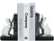 LIFFY Decorative Bookends, Heavy Duty Resin Cat Bookends, Non-Skid Bookshelf Stopper, Cute