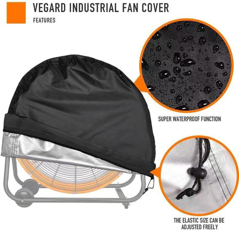 VEGARD Industrial Fan Cover, Heavy Duty Waterproof & Dustproof for 18" & 20" High Velocity Floor Fan
