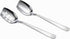 IMEEA Flat Edge Spoon - 18/8 Stainless Steel Flat Bottom Serving Spoon for Cooking, Set of 2