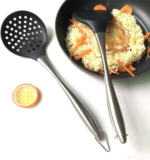 Silicone Wok Skimmer – Non-Scratch Slotted Spoon for Cooking and Frying