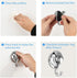 Heavy Duty Vacuum Suction Cup Hooks, Silver Plated Polished Super Suction for Kitchen Bathroom