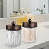 3PC Farmhouse Decor Qtip Holder, Apothecary Jars Bathroom Vanity Storage Organizer for Cotton Swab