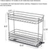 2 Household Essentials Glidez Powder-Coated Steel Pull-Out/Slide-Out Storage Organizer with Plastic Liners for Spice