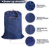 Washable Travel Laundry Bag with Drawstring (3 Pack), Large Dirty Clothes Bag Fit for Laundry Basket, Navy Blue
