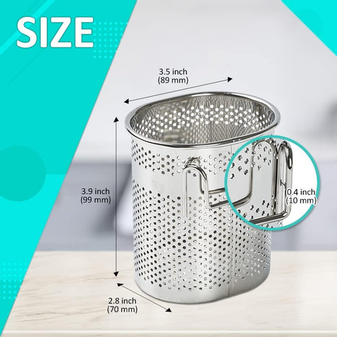 HOME&I Silverware Drying Basket, Kitchen Sink Utensil Holder Replacement, Stainless Steel 304 Flatware Caddy for Dish