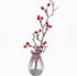 16.5" 4 Pack Artificial Red Berry Stems, Fake Holly Berries Branches Picks Faux Twig Plant Bouquet of Flowers Decor