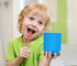 Build on Brick Coffee Mugs, Creative DIY Kids Party Cups with Building Blocks, Fun Gifts for Kids and Adults, Blue
