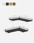 Set 2, ULLS831B22 VASAGLE Corner Shelf Wall Mount of Corner Floating Shelves, Small Corner Wall Shelf for Decor