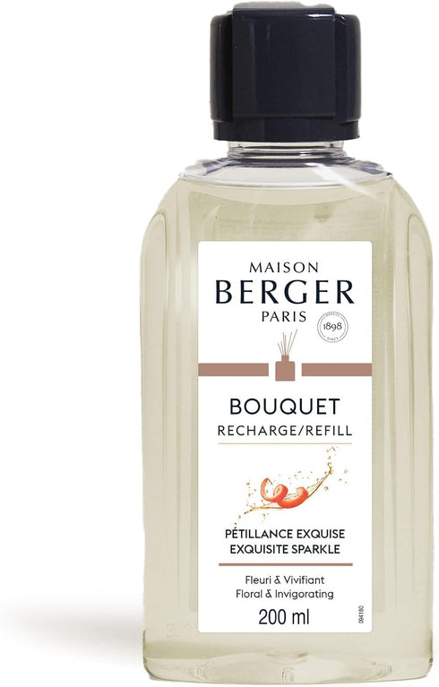 MAISON BERGER Fragrance Refill for Reed Sticks and Ceramic Diffuser - Exquisite Sparkle, 6.76 Fluid Ounces - 200