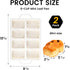 Silicone Mini Loaf Pans with Metal Reinforced Frame - 2 Pack Non-stick Baking Pan for 8-Cavity Tiny Banana Bread