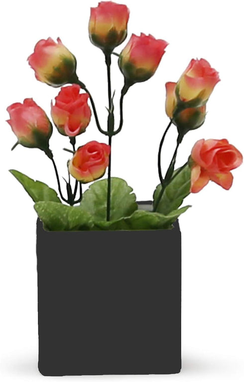 WGV Ceramic Cube Vase, 3" Width x 3" Height - Elegant Modern Small Square Floral Planter