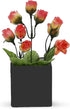 WGV Ceramic Cube Vase, 3" Width x 3" Height - Elegant Modern Small Square Floral Planter