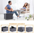 17x13x13inches ALASDO Storage Ottoman Footrest Stool Small Ottoman with Storage Foldable Ottomans Foot Rest Footstool