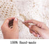 KEPSWET 100% Cotton Handmade Crochet Lace Oval Table Runner, Coffee 12x60 Inch