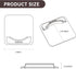 BRIOFOX Extra-Large Adhesive Shower Curtain Rod Holder, No Drilling, 2 Pack, Transparent Retainer