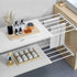 LIYIVNAA Closet 16.54'' Extendable Shelf Tension Rod Adjustable Clothes Hanger DIY Cabinet Storage Holder Wardrobe