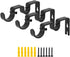 OVOV Double Curtain Rod Bracket 3 Pack, Heavy Duty 1 and 5/8 Inch Curtain Rod Holders for Bedroom Living Room, Black