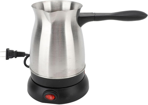 Electric Coffee Pot, 600ML Stainless Steel | Ergonomic Handle Coffee Maker Kettle, 5 Cups Turkish Electric Percolator