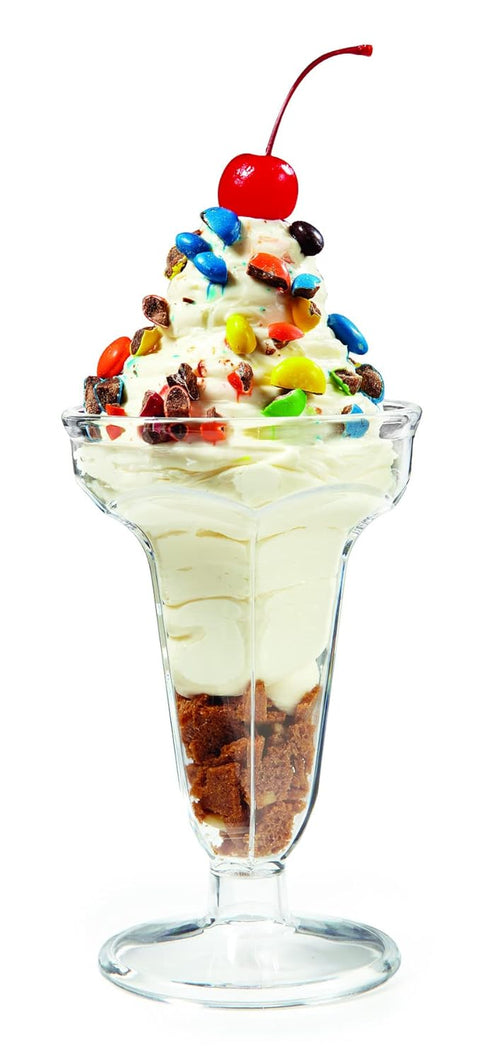 GET G.E.T. ICM-24-CL BPA-Free Plastic Classic Ice Cream Sundae Serving Cups, 5 Ounce,
