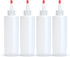 BRIGHTFROM Condiment Squeeze Bottles, 4 OZ Empty Squirt Bottle, Red Top Cap,