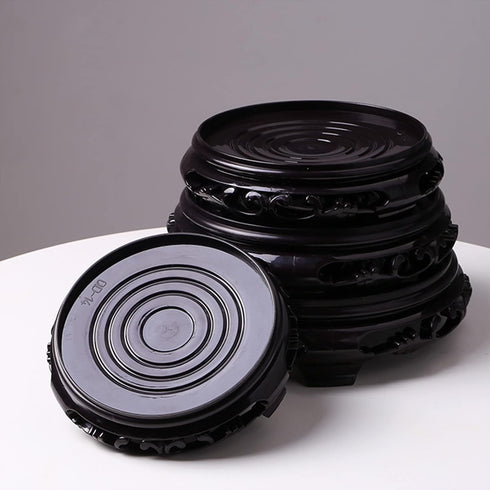 3.7in Counter Hapivida Plant Stand, Round Plant Riser Decorative Display Flower Holder Vase Rack Holder Planter Tray
