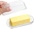 YOLCAR Countertop, Elegant Glass Butter dish with Lid, Dust-proof and Freshness-preserving Butter Keeper for Suitable