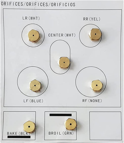 DG96-00340B / DG69-00197A Stove Gas Range Conversion Kit, Gas Stove Repair and Replacement Part, Brass