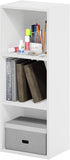 Furinno Pasir Open Shelf Bookcase, 3-Tier, No Tool Assembly, White