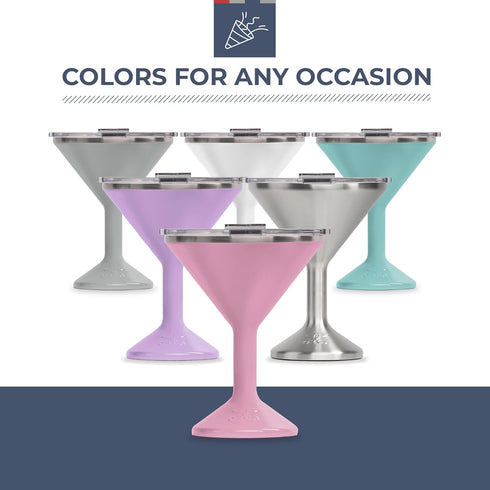 ORCA Tini 13oz Stainless Steel Martini Glass - Temperature Insulated Tumbler for Outdoor Parties