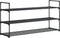 Home-Complete Shoe Rack - 3-Tier Shoe Organizer for Closet, Bathroom, Entryway -