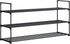 Home-Complete Shoe Rack - 3-Tier Shoe Organizer for Closet, Bathroom, Entryway -