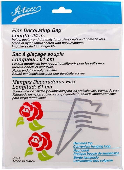 Ateco 24-Inch Flex Decorating Bag, Coated Nylon, Reusable, White