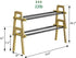 TIFFLOI 2-Tier Closet, Stackable Bamboo Shoe Rack, Free Standing Shoe Storage Organizer for Entryway, Doorway - Natural