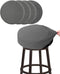BUYUE 4 Pcs Bar Stool Covers, Luxury Fabric Dia.12-14" Round Stretchy Crease-Resistant