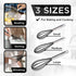 Silicone Whisk Set, 3 Pieces, Stainless Steel & Silicone Non-Stick Coating, 12-inch, 10-inch & 8.5-inch