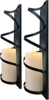 Set 2. 3" Lily's Home Metal Spiral Wall Candle Sconces of Elegant Wall Decorations for Living Room, Bedroom, Hallways